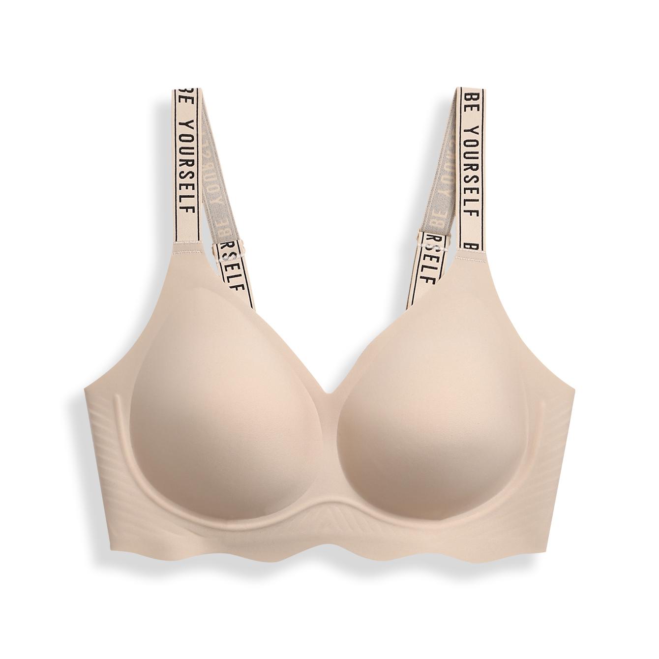 स्क्यालप्ड हेम वायरलेस पुश अप ब्रा