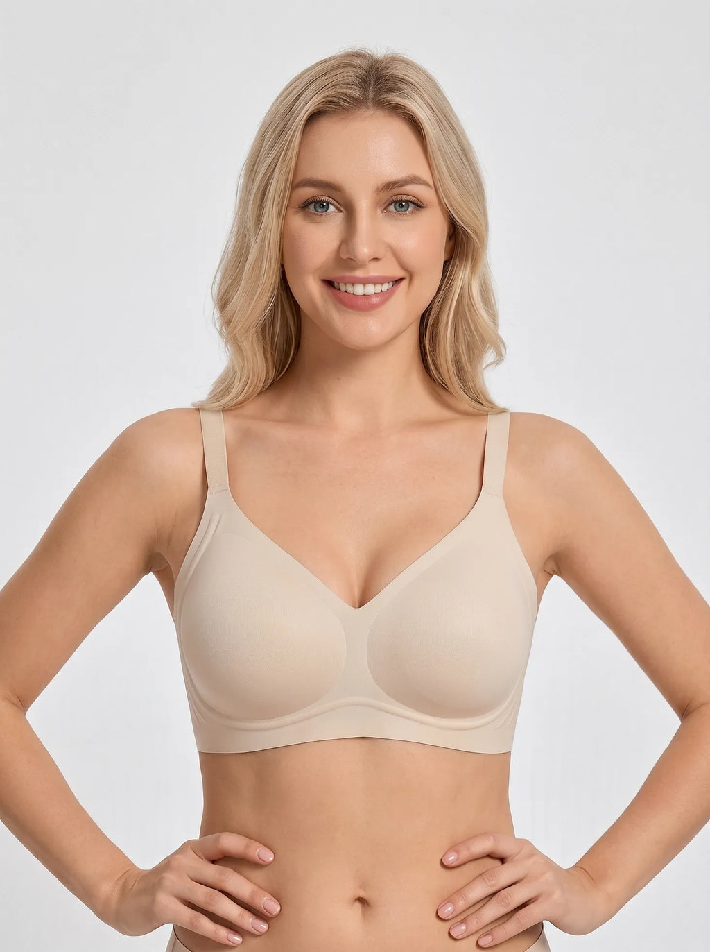 XCVIA wire-free bra semi-fixed cups - back view