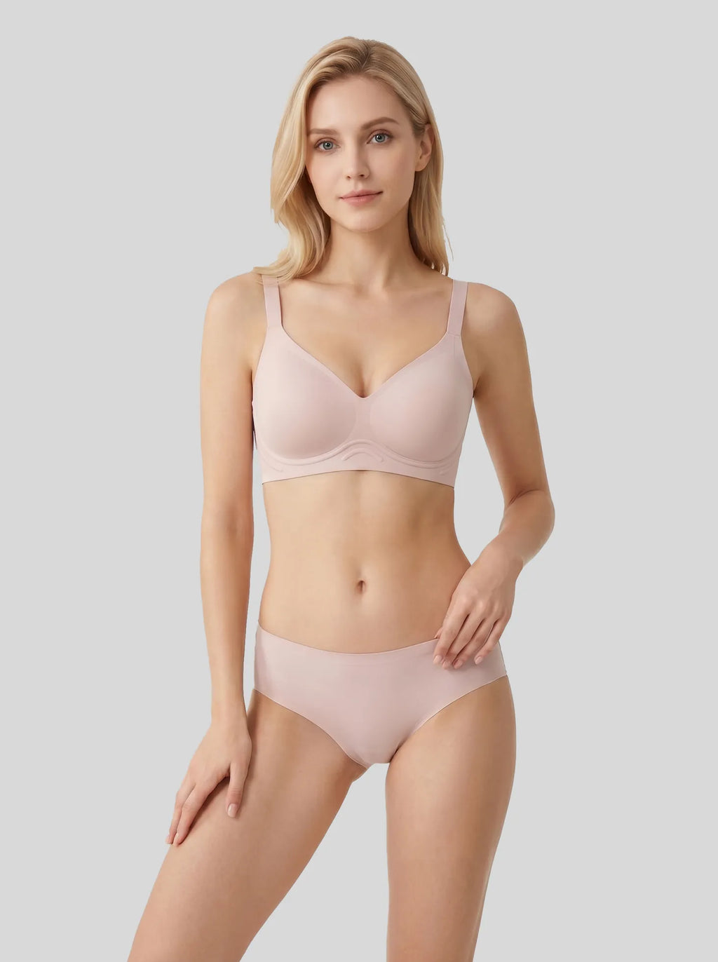XCVIA breathable wireless bra air-hole cups seamless - front view