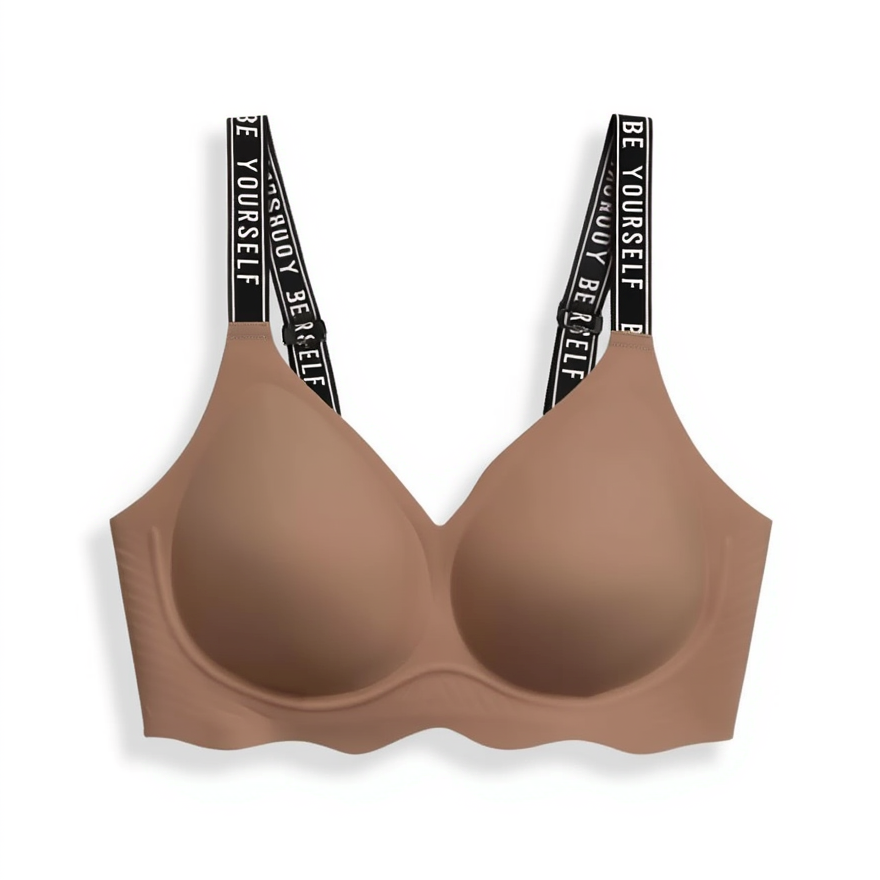 स्क्यालप्ड हेम वायरलेस पुश अप ब्रा