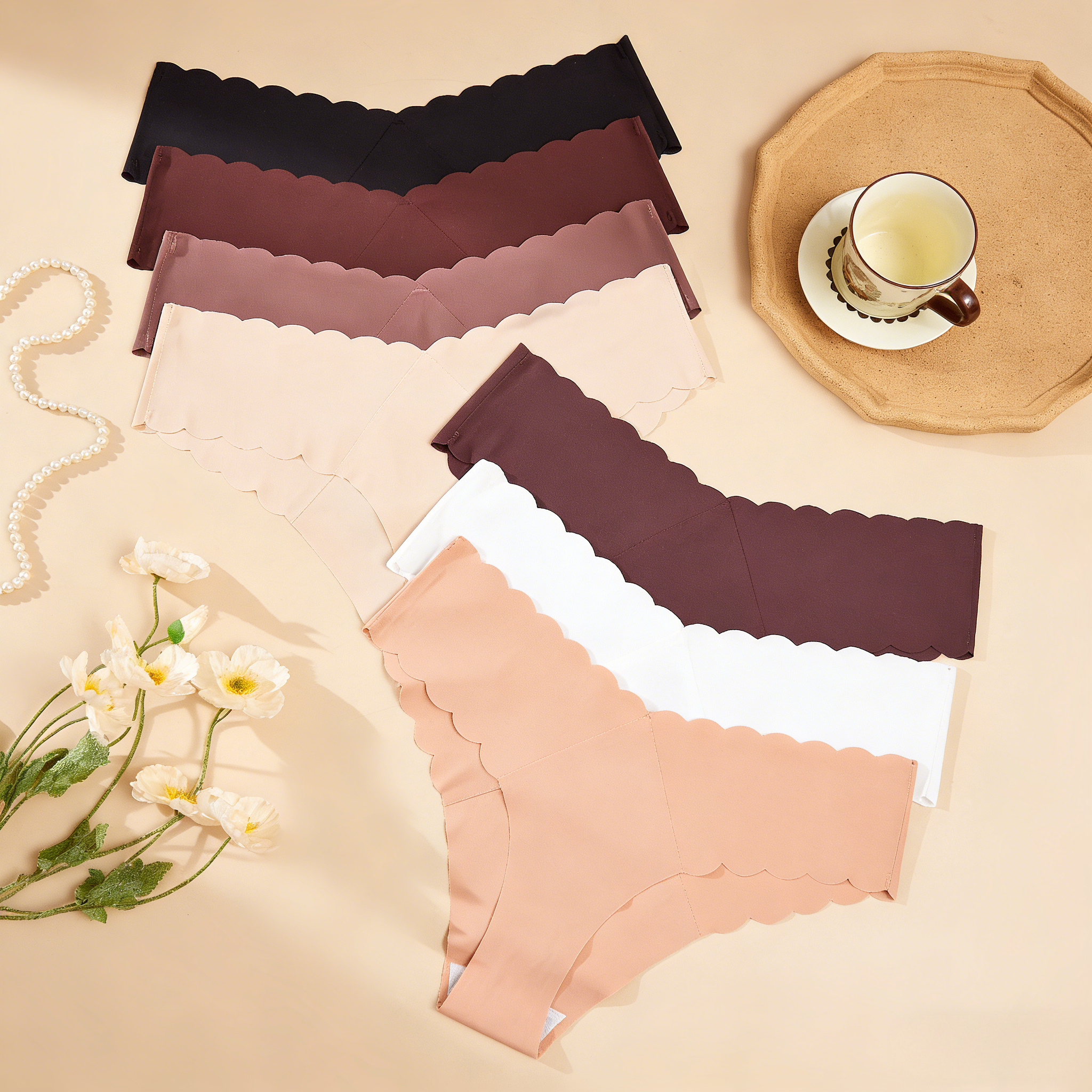 Scalloped Ultra-Fine Microfiber Seamless Panties