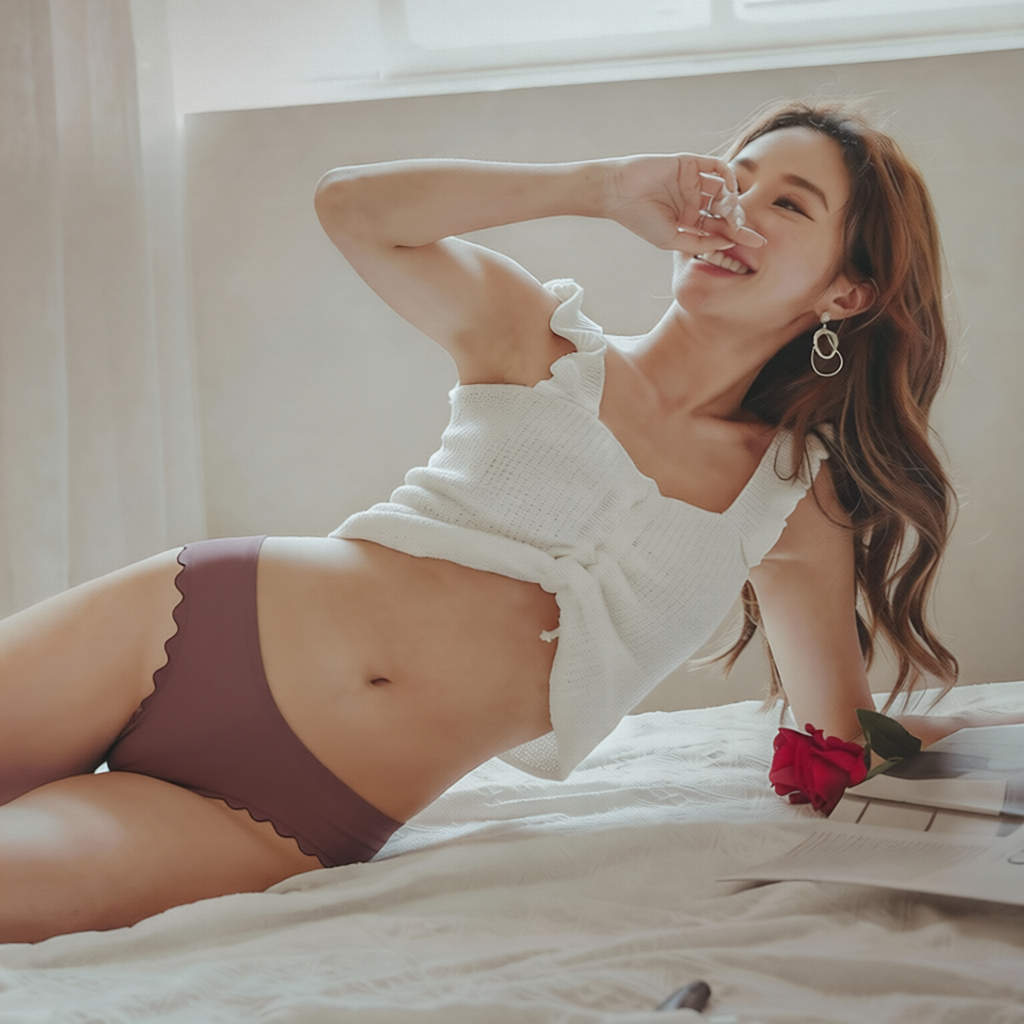 Back Scalloped Nude Feel Seamless Thong