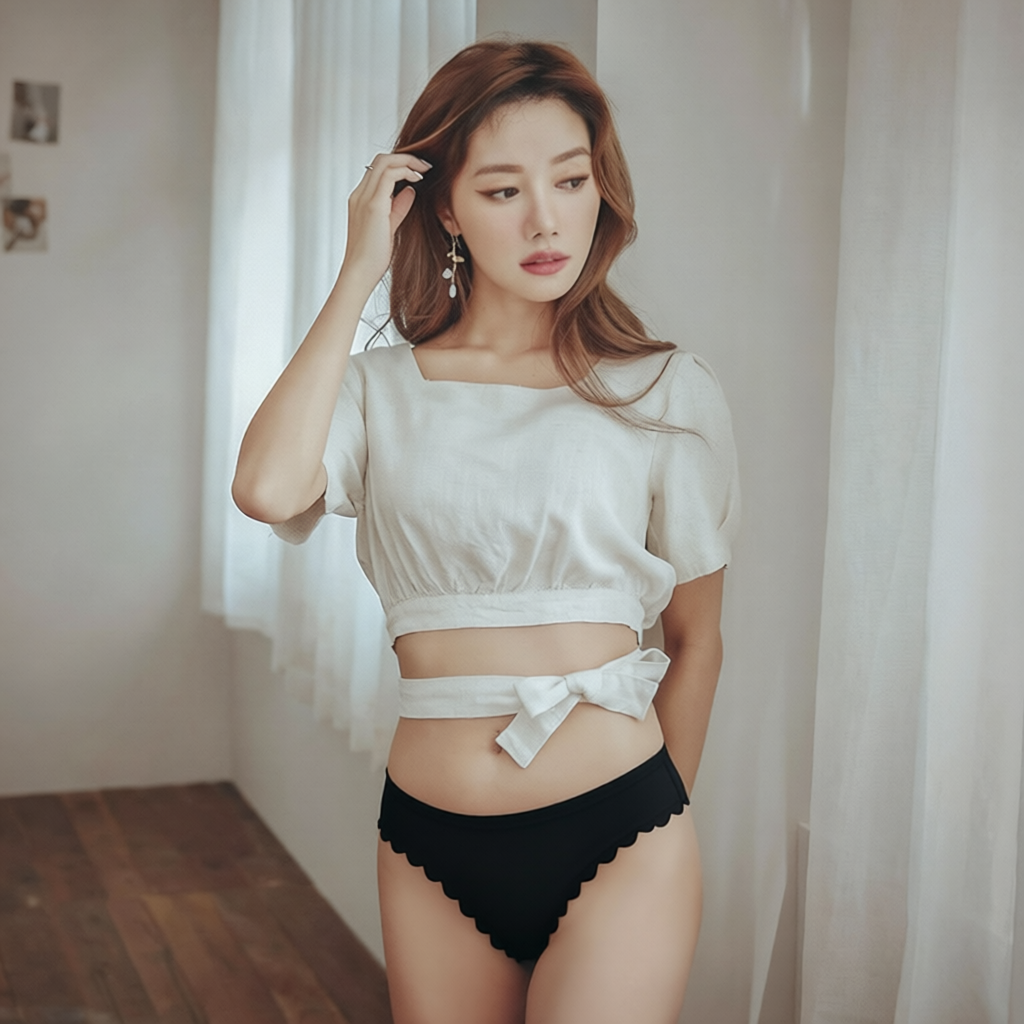 Under Scalloped Nude Feel Seamless Thong