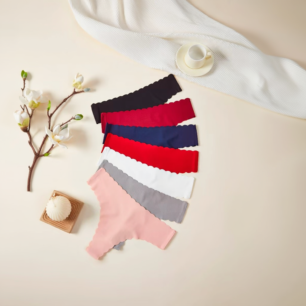 Scalloped Nude Feel Seamless Brazilian Underpants