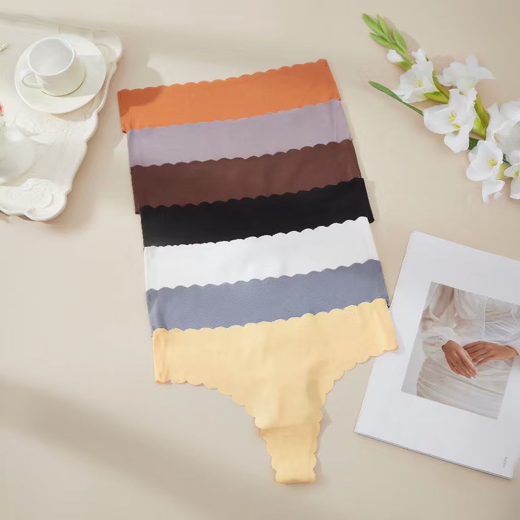 Scalloped Nude Feel Seamless Brazilian Underpants
