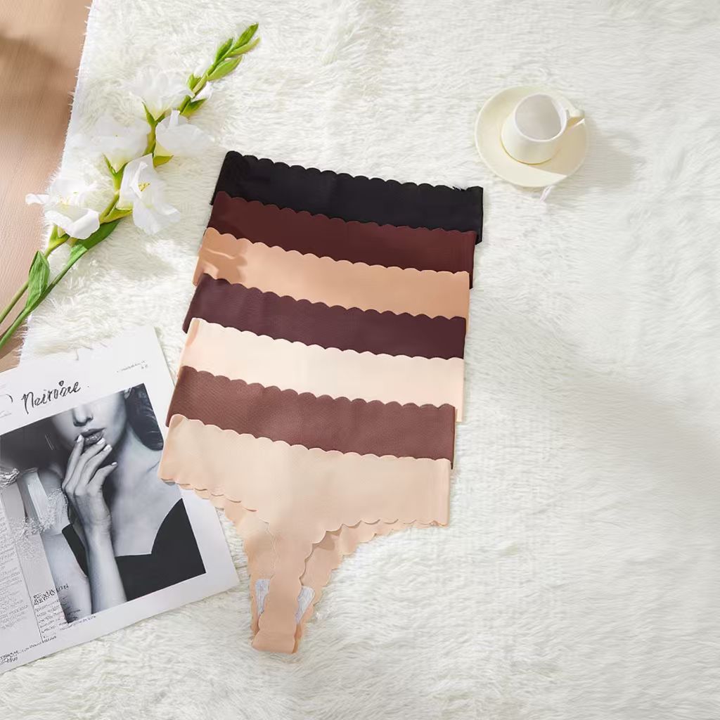 Scalloped Nude Feel Seamless Brazilian Underpants