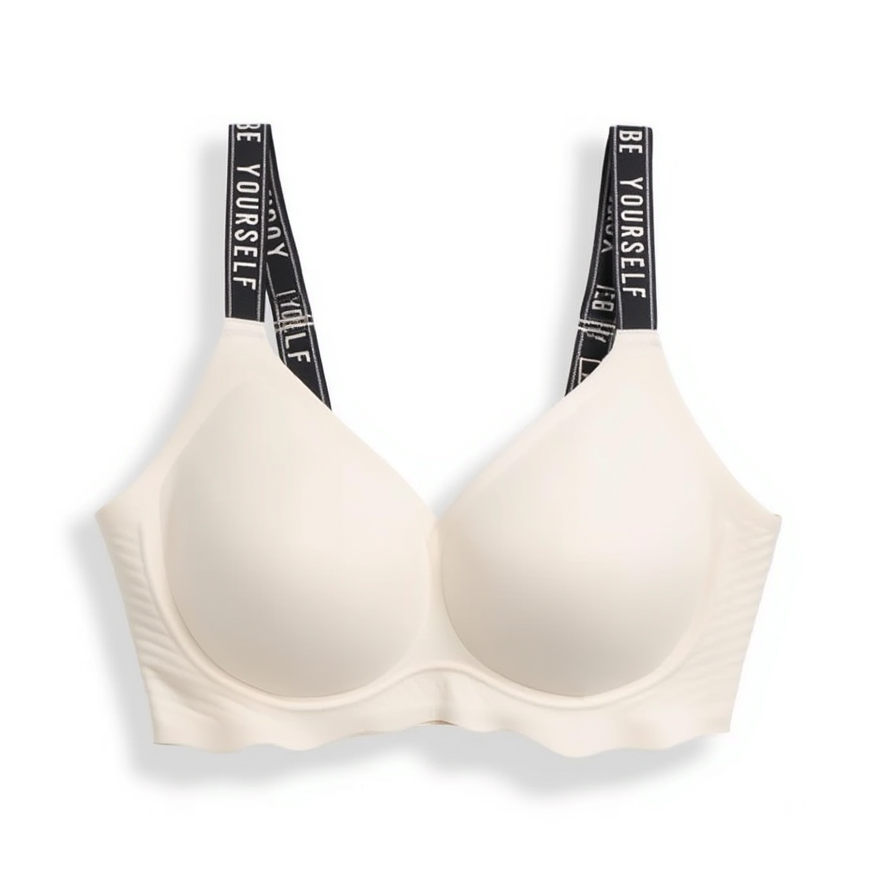 स्क्यालप्ड हेम वायरलेस पुश अप ब्रा