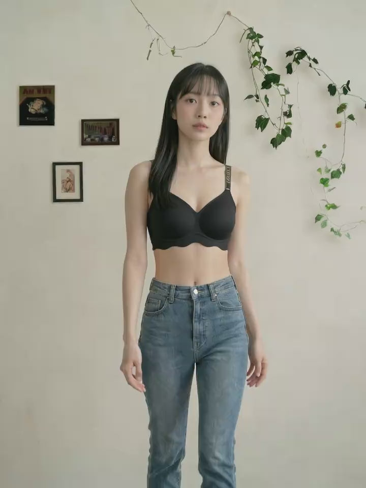 Fashion Seamless Wireless Bra with Scalloped Hem | Comfortable Everyday Wear